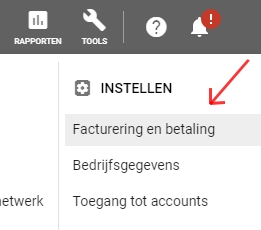 Google Ads facturen uitdraaien