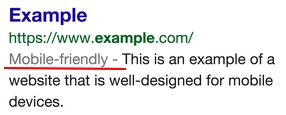 Google mobile-friendly label