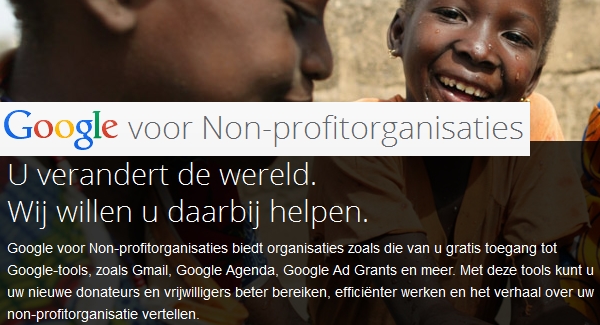 Google Ad Grants – AdWords voor non-profit organisaties