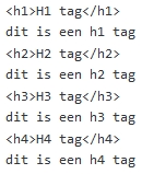 Header tag opbouw HTML code